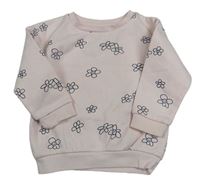 Svetloružová kvetovaná mikina Primark