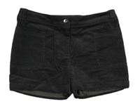 Antracitové menšestrové podšité chino kraťasy Nutmeg