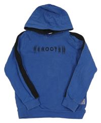 Modrá mikina s nápisom a kapucňou Name it