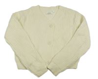 Krémový prepínaci crop sveter KappAhl