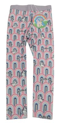 Nové - Růžovo-barevné legíny s duhami a My Little Pony Name it