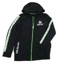 Čierna prepínaci mikina s logem X-Box a kapucňou