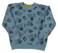 Modrá mikina s monster trucky Nutmeg