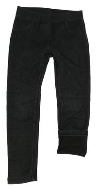 Černé zateplené tregíny riflového vzhledu Lupilu