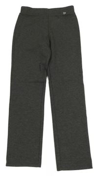 Tmavosivé melírované teplákové nohavice s přívěskem George