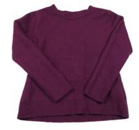 Vínový chlpatý sveter