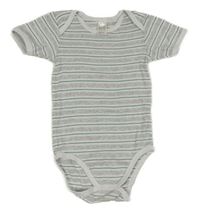 Sivo-bielo-zelené pruhované body Dimo