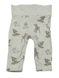 Sivé melírované tepláky s Bambim a Thumperem C&A