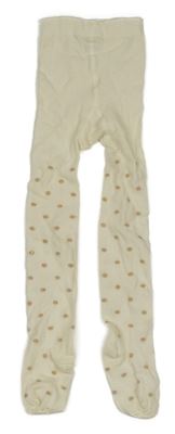 Krémové puntíkaté punčocháče H&M