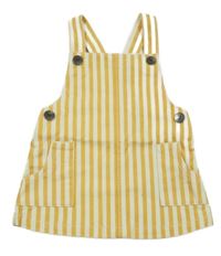 Smetanovo-okrové pruhované rifľové na traké šaty F&F