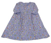 Levandulové kvetované bavlnené šaty TCM