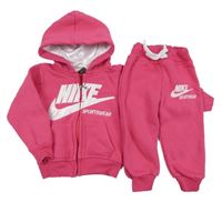 2set - Fuchsiová prepínaci mikina s kapucí Nike + tepláky