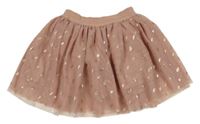 Starorůžová puntíkatá tylová sukně H&M