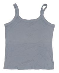 Svetlomodrý rebrovaný crop top H&M