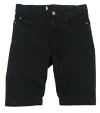 Čierne skinny rifľové kraťasy