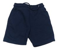 Tmavomodré vzorované teplákové kraťasy Primark