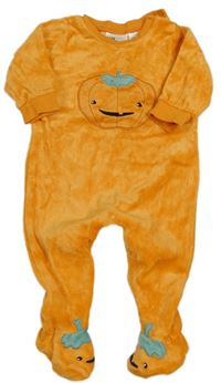 Oranžový sametový overal s dýní H&M