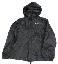 Černá šusťáková nepromokavá bunda s kapucí Mountain Warehouse
