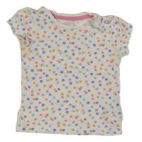 Bílo-barevné puntíkaté tričko Mothercare