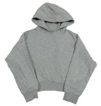 Sivá melírovaná crop mikina s kapucňou F&F