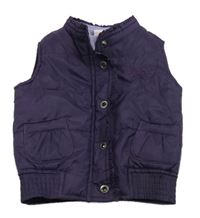 Fialová šušťáková zateplená vesta