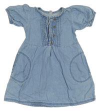 Svetlomodré rifľové šaty s vreckami Tu