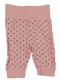 Ružové ľahké bodkovaná é tepláky Topomini