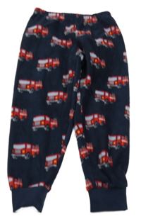 Tmavomodré fleecové pyžamové kalhoty s hasiči C&A