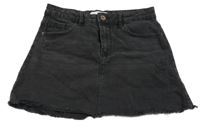 Antracitová rifľová sukňa Zara