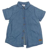 Tmavomodrá košile riflového vzhledu 