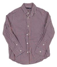 Červeno-modrá kockovaná košeľa Next