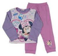 Nové - Růžovo-fialové pyžamo s Minnie 