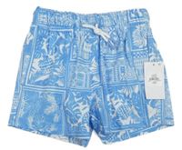 Nové - Modré vzorované plážové kraťasy Primark