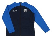 Tmavomodro-modrá propínací sportovní mikina s logem Nike