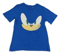 Modré tričko so Sonicem H&M