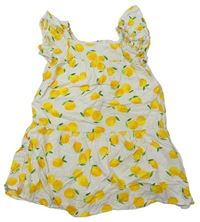 Smotanové šaty s citrónmi H&M