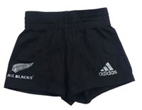 Čierne bavlnené kraťasy s logem - All Blacks Adidas