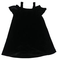 Čierne zamatové šaty Next