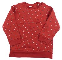 Červená kvetovaná mikina H&M