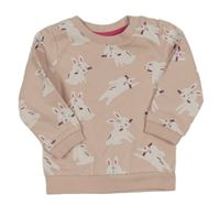 Ružová mikina s králíčky C&A