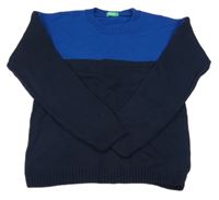 Modro-tmavomodrý svetr Benetton