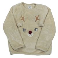 Smotanová plyšová mikina s ňufáčikom  C&A