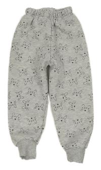 Sivé zateplené tepláky s čumáky