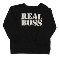 Černá mikina s nápisem LC Waikiki