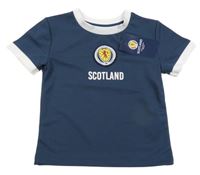 Nové - Šedomodro-bílé sportovní tričko s výšivkou 