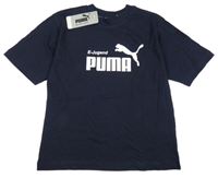 Nové - Tmavomodré tričko s nápisy Puma