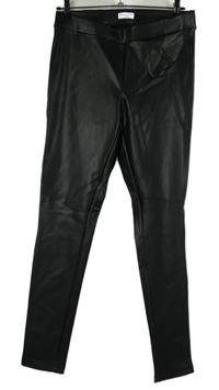 Dámske čierne koženkové tregíny Tchibo