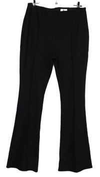 Dámske čierne rebrované zvonové nohavice Be You