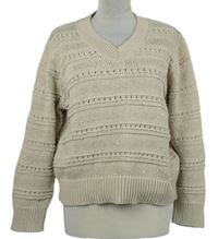 Dámský béžový vzorovaný svetr s flitry George 