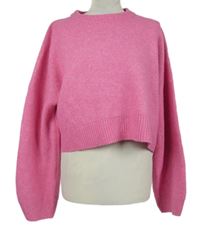 Nové - Dámsky ružový crop vlnený sveter Primark